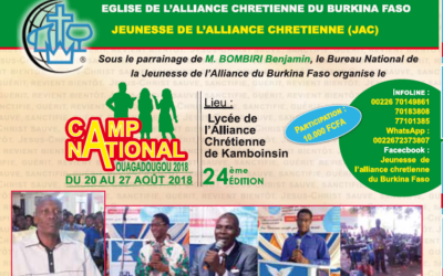 Camp National de la JAC (Jeunesse de l’Alliance Chrétienne) – Ouaga 2018